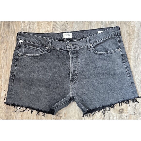 Citizens Of Humanity Denim - Citizens Of Humanity Women’s Size 33 Black Wash DIY Cut Off Jeans Shorts